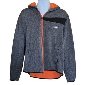 Ski-Doo Team Full-Zip Hoodie XL Mens Gray & Orange Warm Fleece
